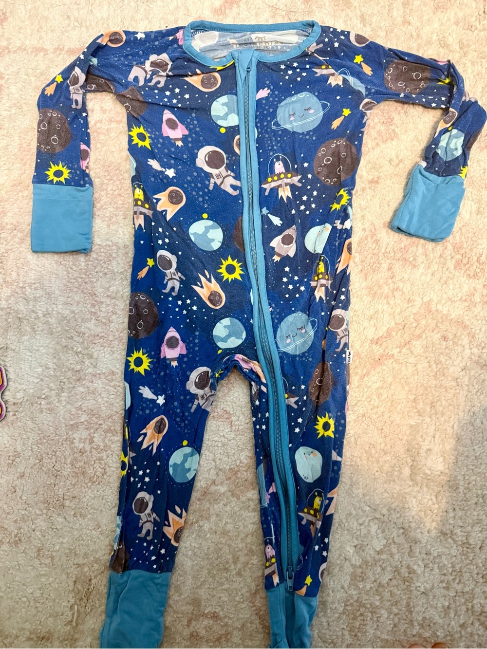 Little Sleepies out of this world zippy  6-12mo